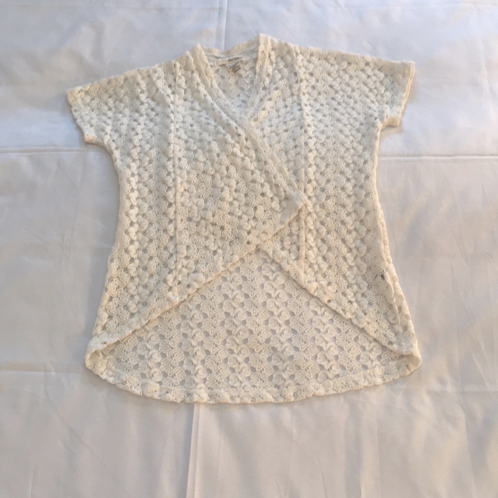 Pre-owned Self Esteem floral lace cover Shawl